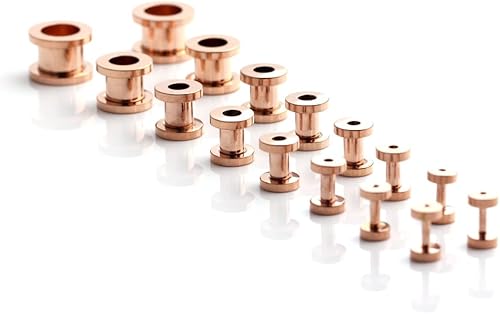 Miniatura 9 de Ruifan kit de 16 expansores de acero quirúrgico 8 pares 14 g - 00 g 16 mm-10 mm