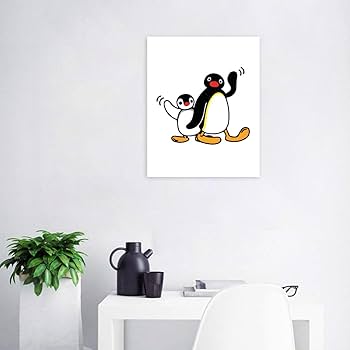 Amazon.co.jp: デジタル油絵 ピングー キャラクター ペンギン