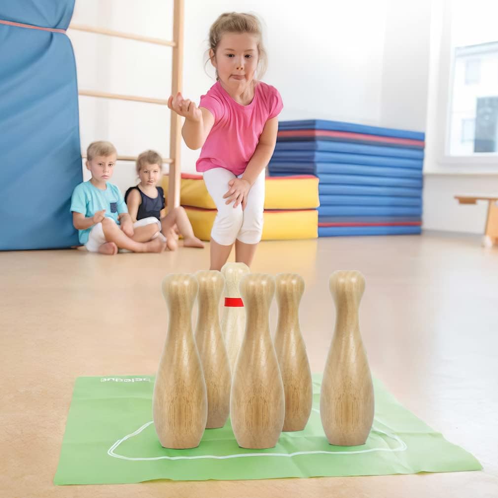 Discount 80% TopEmp Wooden Bowling Game/Skittle Ball - Indoor Outdoor Fun Family Game for Adult Kids with 10 Wooden Pins, 2 Balls, Mesh Bag Limited TopEmp Wooden Bowling Game/Skittle Ball - Indoor Outdoor Fun Family Game for Adult Kids with 10 Wooden Pins, 2 Balls, Mesh Bag