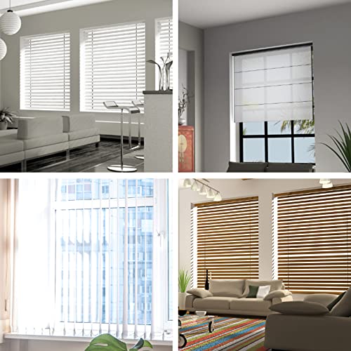 Ailvor Rollo Halterung Fenster, 17mm Ersatzteile Doppelrollo Klemmhalter, Klemmfix Roller Blind, Beschläge Set für Verdunkelungsrollo, Seitenzugrollo, Doppelrollo (2 Kit, Weiß)