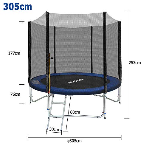 UISEBRT Trampolin Gartentrampolin Ø 244/305/366 cm TÜV Rheinland GS Zertifiziert Outdoor Trampolin Komplettset inkl… – Bild 3