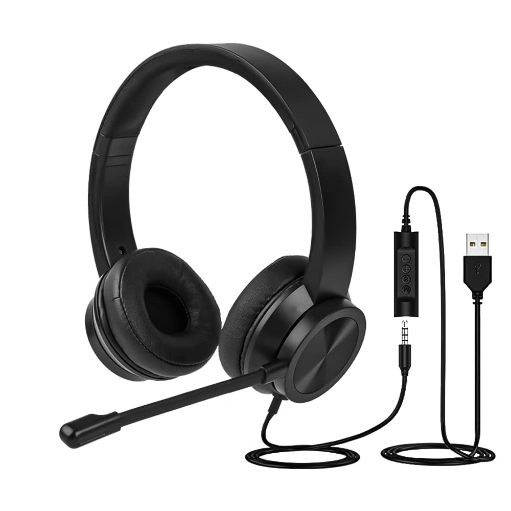 Photo 1 of Olyre USB Headset with Microphone, USB/3.5mm 