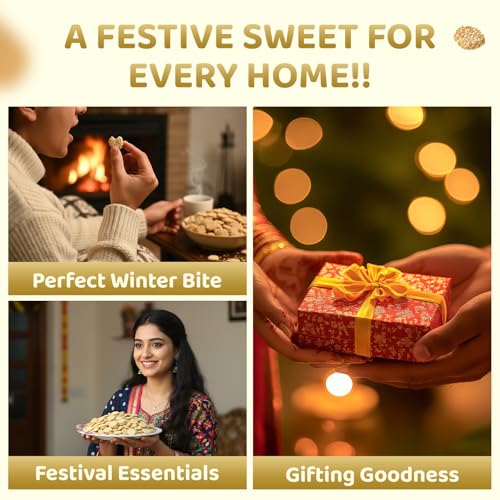 Image of Panchhi Rewri 250 Gram - Homemade Traditional Agra Rewri (Since 1926), Gajjak Made with Sesame Seeds, Gur | Crispy Tilkut Chikki, Healthy Jaggery Sweet for Winter, Festival & Gift