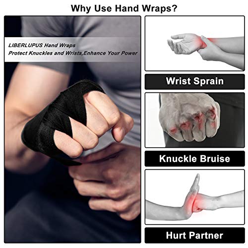 image for Boxing Handwraps for Kid Women & Men, Hand Wraps for Boxing Gloves wit