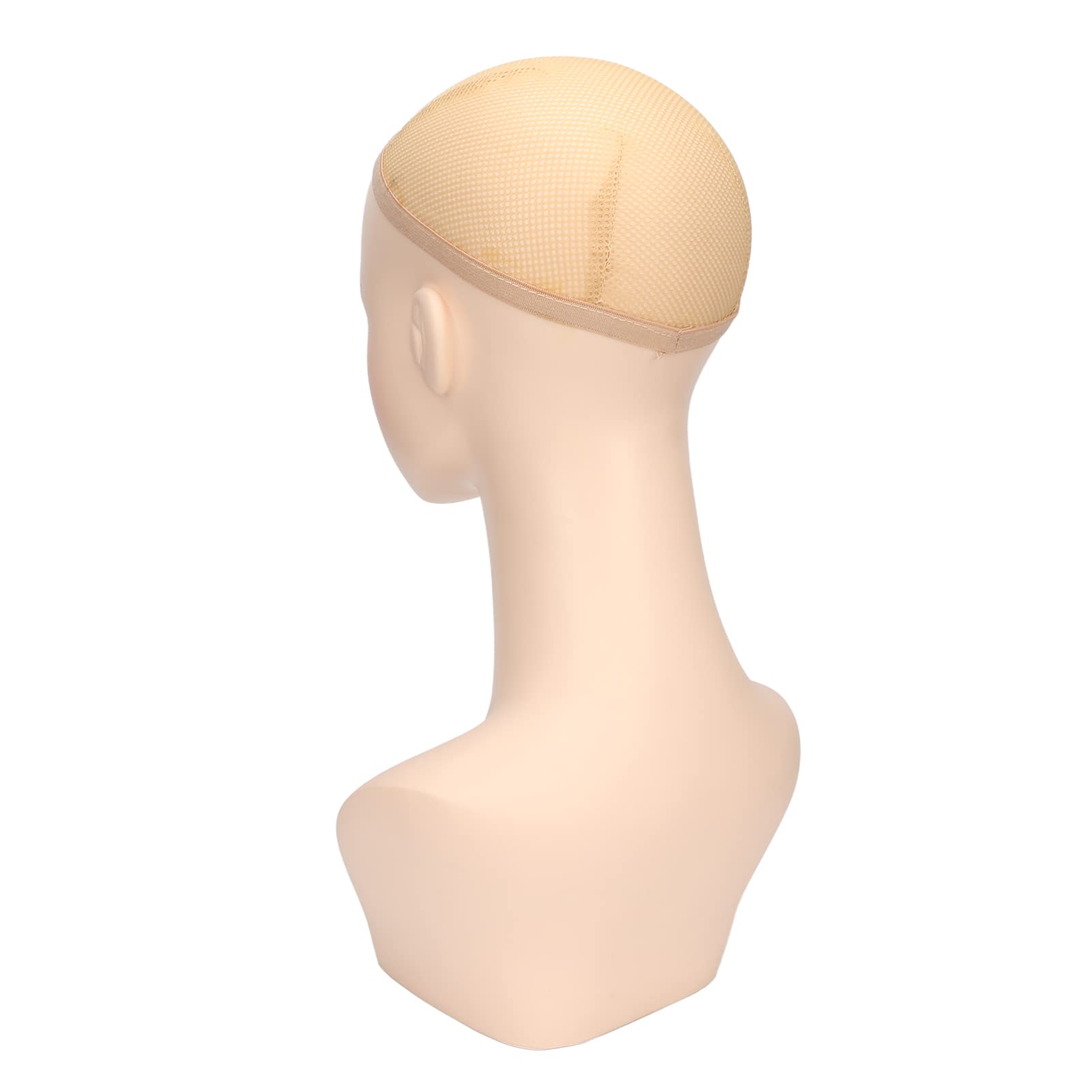 Eleganter Weiblicher Schaufensterpuppenkopf mit Langem Hals, Rosa PVC, Wetterbeständig, Stabiles Make-up-Modell für Perückenpräsentation, Vitrine, Heimdekoration