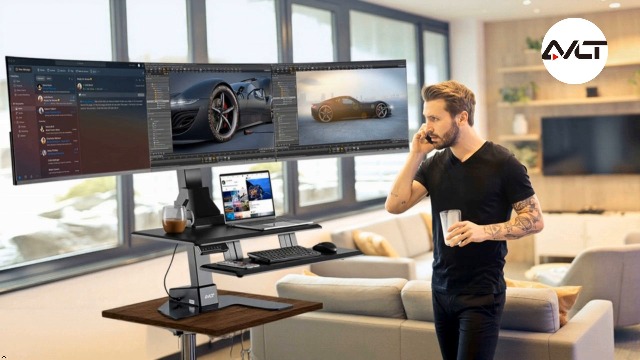Amazon.com: AVLT Electric Standing Desk Converter for Triple 32