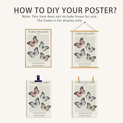 Qizee Pablo Picasso Poster Wall Art Decor Modern Wall Art Prints Contemporary Wall Art - Butterfly Picture For Living Room, Bedroom Wall Decor 12X18 Inch Unframed #TOP6