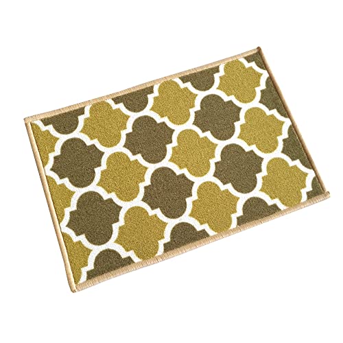 Image of Matz&More Anti Slip Multipurpose Floor Mat, 40x60cm, for Door, Entrance, Bathroom, Bedroom, Kitchen, Office, Pattern Blue Grey