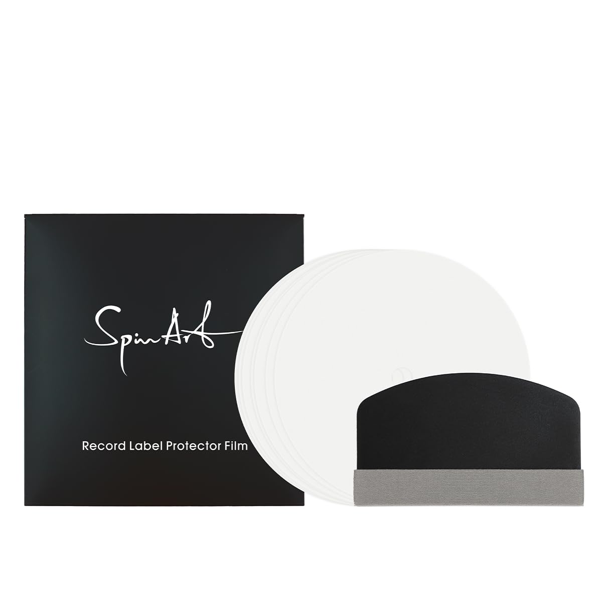 20PCS Vinyl Record Label Protector Film, Premium Transparent Record Protective Film, Durable Record Label Protector Film with Scratch Card for Record Albums