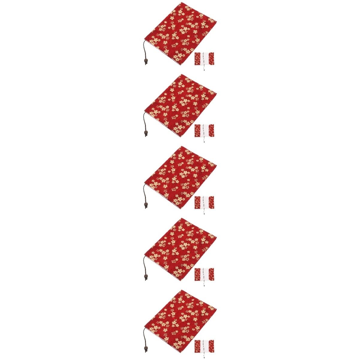 VILLCASE 5 Piezas tapa del libro funda de libro con estilo protector de libro para estudiante libros decorativos book cover estuches para libros exquisita portada de libro tela rojo