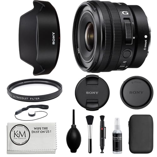 Image of Sony E 10-20mm f /4 PZ G Lens Bundled with 62mm UV Filter + Deluxe Cleaning Kit + Lens Pen + Cap Keeper + Microfiber Cloth (6 Items)