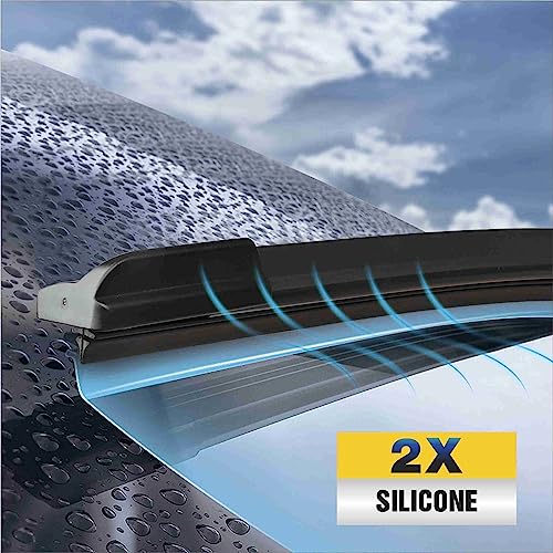 5 Plus 5P-SILICONE-24+22 ® Silicone Wiper Bades 24 22 Inch Ford Flex 2019-2009/Dodge Avenger 2014-2007/Nissan Titan Armada 2015-2004/Chrysler Sebring 2014-2007 Automotive Replacement Windshield Wiper Blades thumb #3