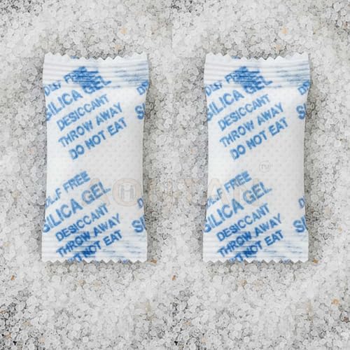 Image of Aontan Enterprise Silica Gel Sachets 2 Gram (Pack of 50) | Moisture Absorber Desiccant | Anti Damp Silica Gel Pouches for Shoes, Clothes, Electronics, Camera, Car & Storage