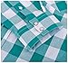 Western Shirts for Men with Snap Buttons Regular Fit Plaid Mens Long Sleeve Shirts Casual,Green Check 013,Large
