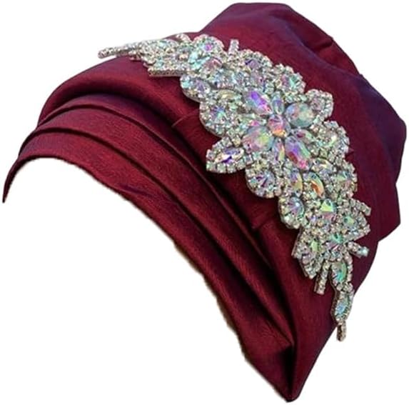Women Diamonds Turban Cap Fashion Headwrap African Nigeria Wedding Party Auto Hat