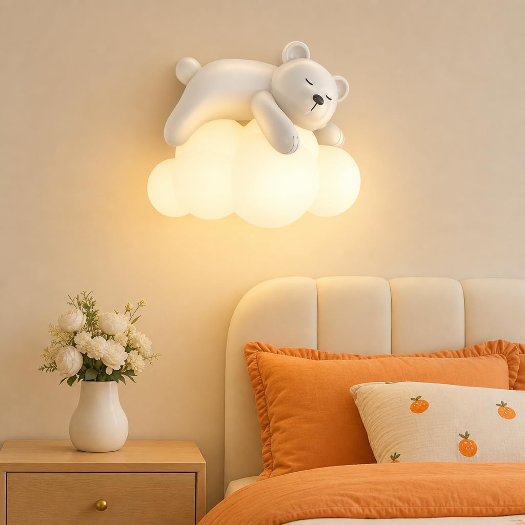 LED Kinderlampe Fernbedienung 3 Helligkeitsmodi Dimmbar Wandleuchte Tiere Innen Dekorative Wandlampe Moderne Tragen Design Cartoon Lampe Wand Acryl Lampenschirm 3 Farbtemperaturen