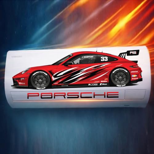 Image of Trending Porschhe 911 Racing AC Sticker, Air Conditioner Premium Vinyl, HD Gloss Finish, 24 Inches, for AC, Wall, Door, Glass (RED)
