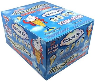 Marpro "Yum - Yum" Marshmallow Candy Cones - 24 / Box