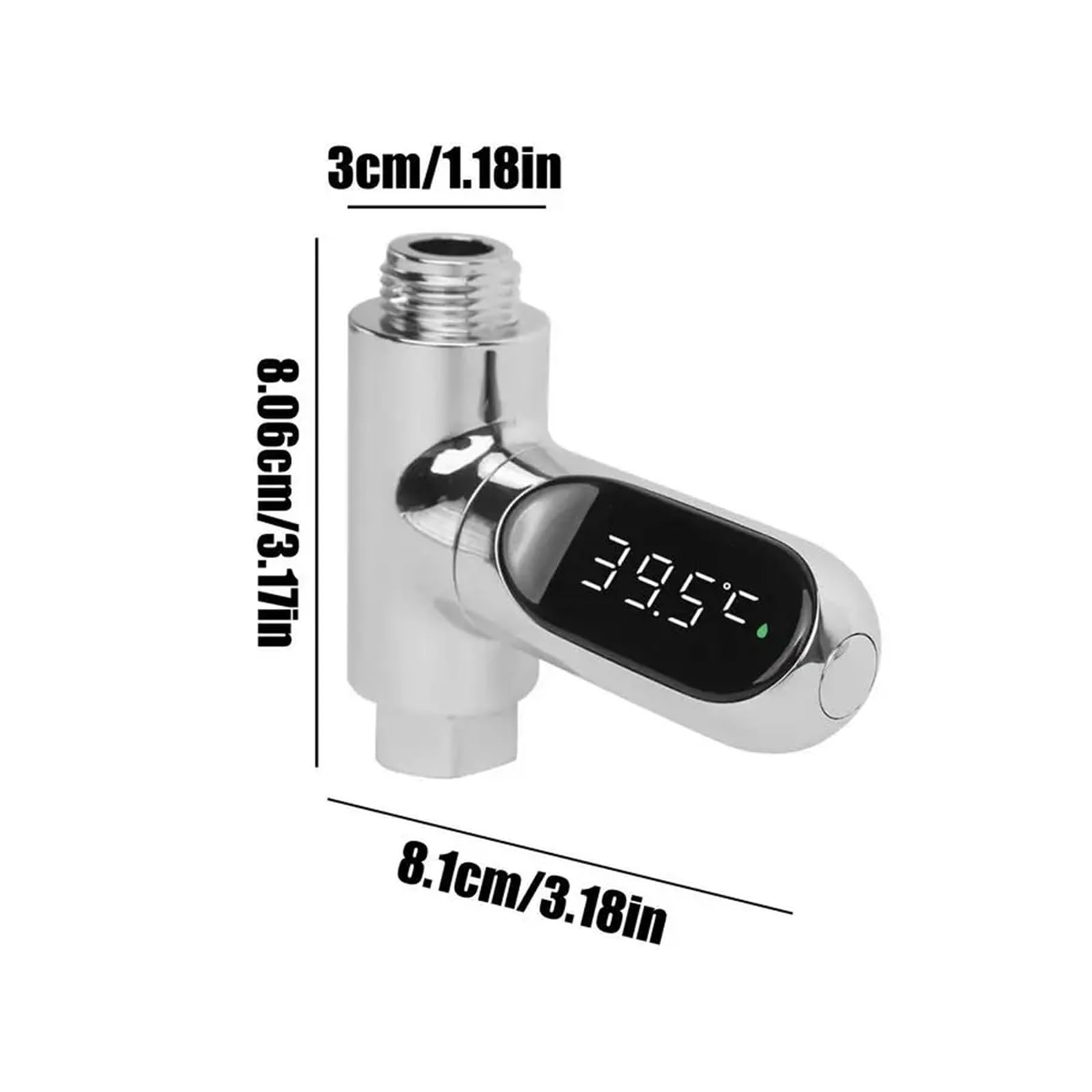 LED-Duschthermometer. Duschtemperaturanzeige LED-Digitalanzeige Badewasser C/F Temperaturanzeige 0100 Badewassertemperaturanzeige Digitale Duschtemperaturanzeige