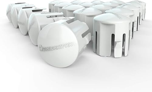 Vodaland EasySpots - Sistema de marcado de adoquines de grava para adoquines permeables EasyPave, paquete de 25, color blanco