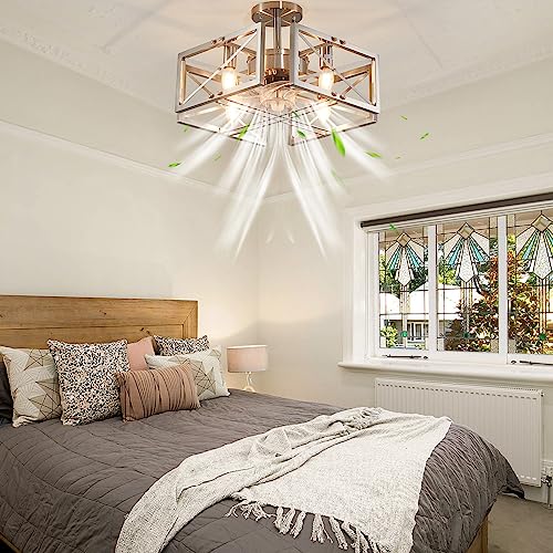 Punsoko FA93-042-04-SB Ceiling Fans With Lights, Brushed Nickel Fandelier Ceiling Fan thumb #8