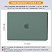 MOSISO Compatible with MacBook Air 13 inch Case M1 Chip 2021-2018 Release A2337 A2179 A1932, Plastic Hard Shell&Keyboard Cover&Screen Film&Storage Bag for MacBook Air 13.3 inch Case, Midnight Green