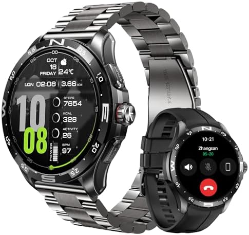 Relógio Kieslect Smart Watch Actor Ultra, tela LTPO AMOLED de 1,6 polegadas, GPS, chamadas e mensagens Bluetooth, 150 modos esportivos, resistente à água 5ATM Alças duplas