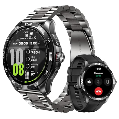 Relógio Kieslect Smart Watch Actor Ultra, tela LTPO AMOLED de 1,6 polegadas, GPS, chamadas e mensagens Bluetooth, 150 modos esportivos, resistente à água 5ATM Alças duplas