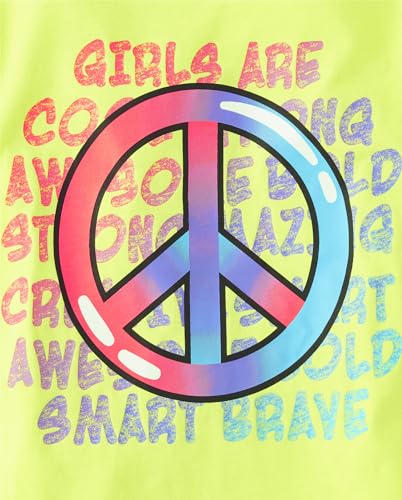 Image of The Children's Place Girls' Trends,Icons Short Sleeve Graphic T-Shirts,4 Pack