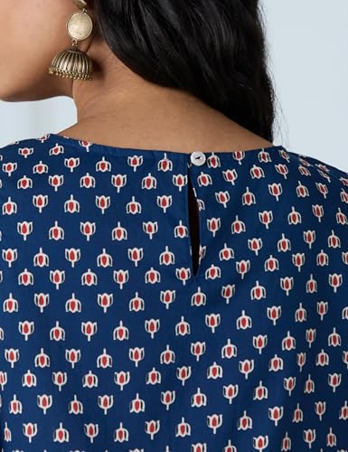 Image of Amazon Brand - Myx Women's Cotton Printed Sleeveless Short Kurti (Available in Plus Sizes)