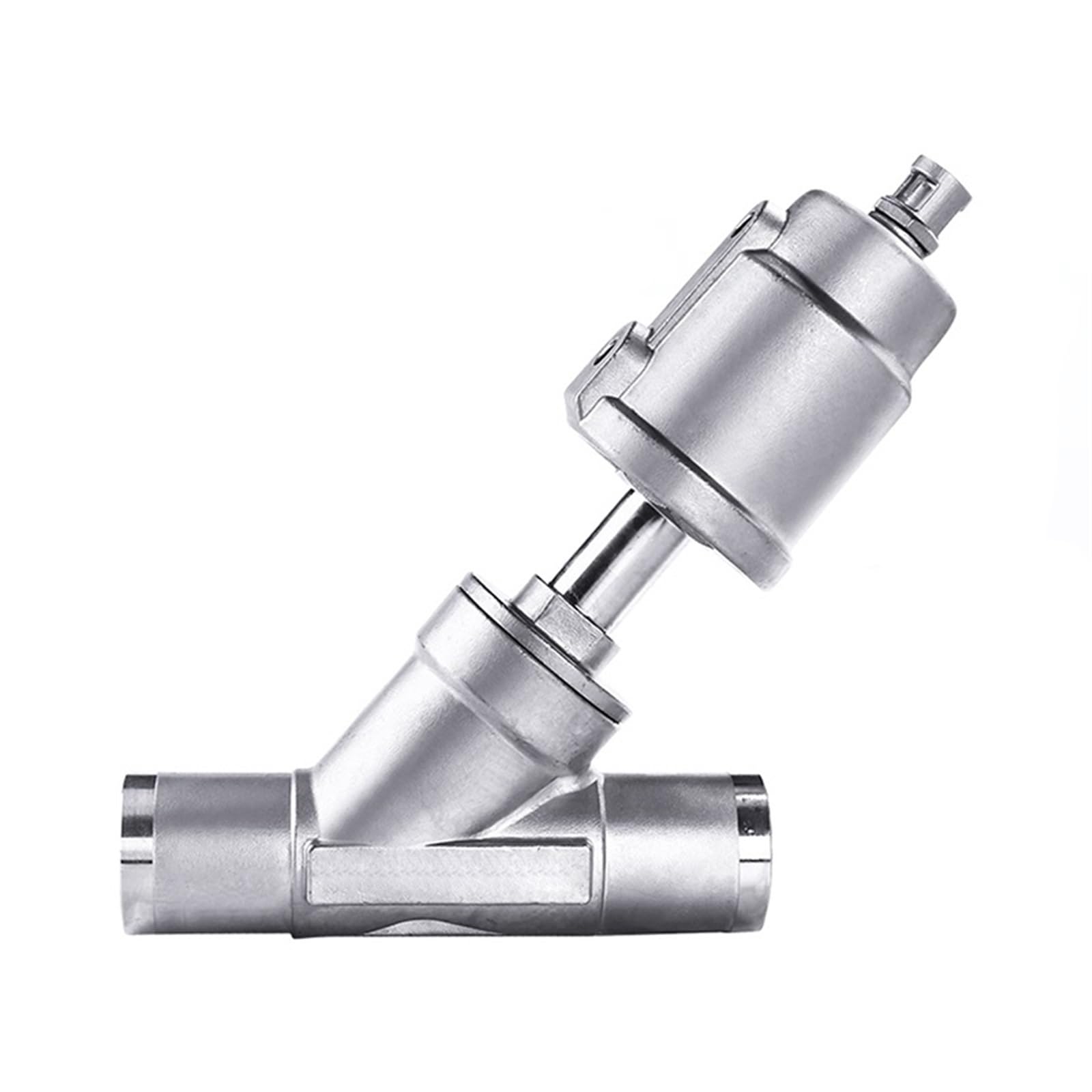Vanne pneumatique 3/4 double action en inox 304 pour tuyauterie 16 bar