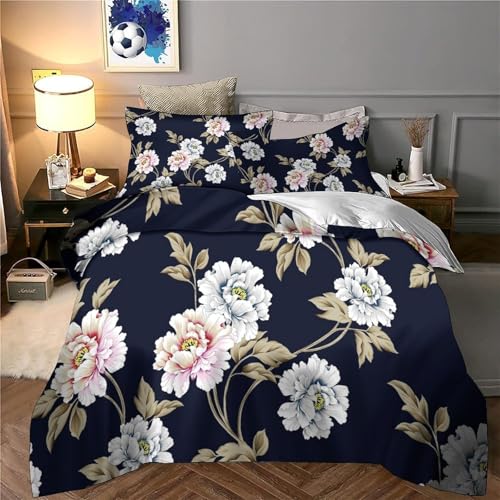 Housse de couette 3D imprimée microfibre résistante parure de lit 135x200 - 6
