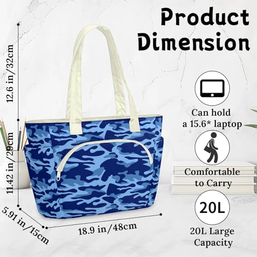 Sac à main léger matelassé avec grande fermeture éclair bleu - 4