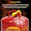 Eagle 2.5 Gallon Type I Red Safety Gas Can for Gasoline with Flame Arrester, Self-Closing Lid, and F-15 Funnel, Made in the USA, Galvanized Steel Flammable Storage Can, UI25FS #4