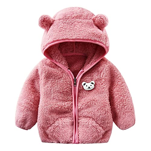 Toddler Baby Girls Boys Winter Hoody Jacket Cute Bear Ears Hooded Coat Fuzzy Sweatshirt Valentines Day2