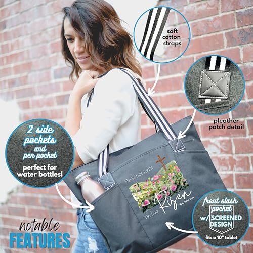 Bolsa Tote grande para mujer con cierre miniatura 2
