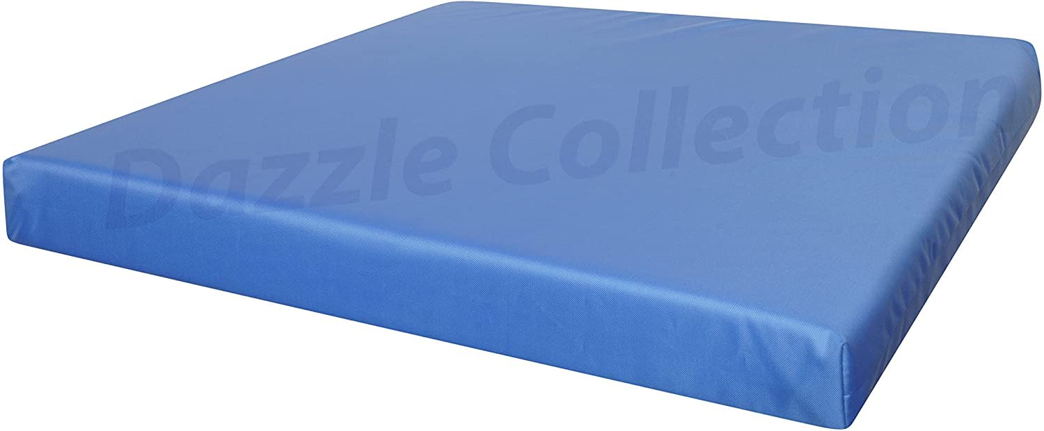 Dazzle Collection ®️ Garden Seat Pads Seat Cushions Waterproof Outdoor Indoor Seat Cushion Rattan Cushion Chair Seat Pads Garden Patio Chair Cushions (50cm x 50cm x 7cm, Blue)