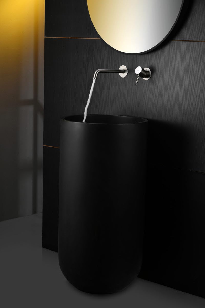 IMEX GLM039/NQ MONZA Grifo Monomando Lavabo Empotrado Color Níquel Cepillado