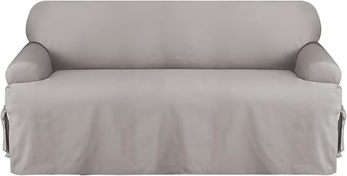 Miniatura 7 de Sure Fit SF33880 - Funda larga para silla de comedor pato de algodón hasta 42 pulgadas de alto lavable a máquina 100 algodón color claret 24 x 24 x