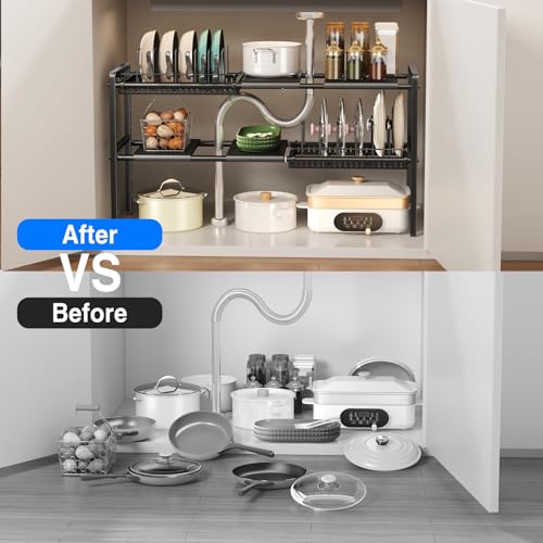 Mustorn-Pots-and-Pans-Organizer-Under-Cabinet-Expandable-2-Tier-Under-Sink-Organizers-and-Storage-Adjustable-Height-Kitchen-Pot-and-Pan-Lid-Holder-Rack-with-12-Dividers-Under-Cabinet-ShelfBlack