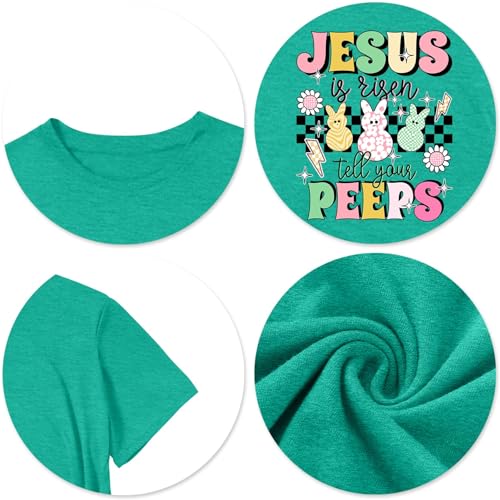 Image of LAZYCHILD Women Easter Teacher Shirts: Funny Treat All with Kindness T-Shirt Bunny Rabbit Tee Tops