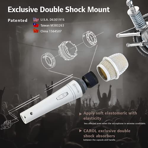 Carol Dynamic Microphone With Super-Cardioid E Dur-916S 40Th Anniversary, Optimized For All Vocal Applications, Minimizes Handling Noise Without Compromising Sound Quality (White Edition) #TOP1