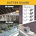 Aluminum Gutter Guard 5 Inch x 50 Feet Roll, Aluminum Leaf Filter Gutter Protection, Leaf Guard Protects from Branches, Leaves, Debris, Easy Install, Does Not Rust
