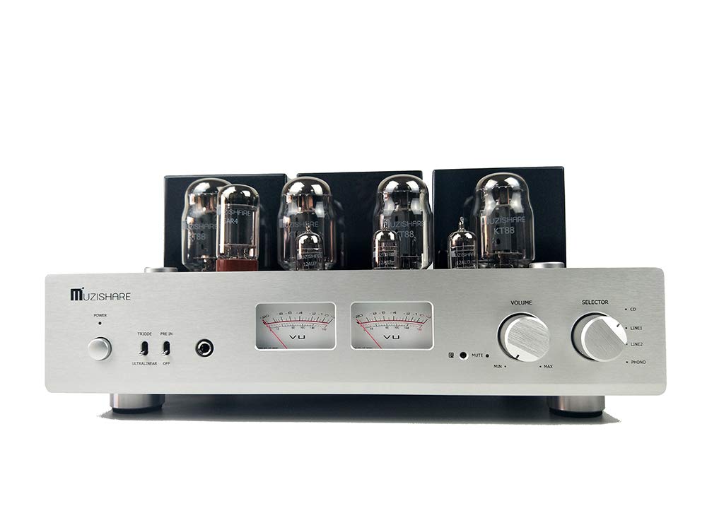 MUZISHARE X7 KT88 x4 Vacuum Tube Push-Pull Integrated Amplifier Power Amp Used amp & Headphone Ampli