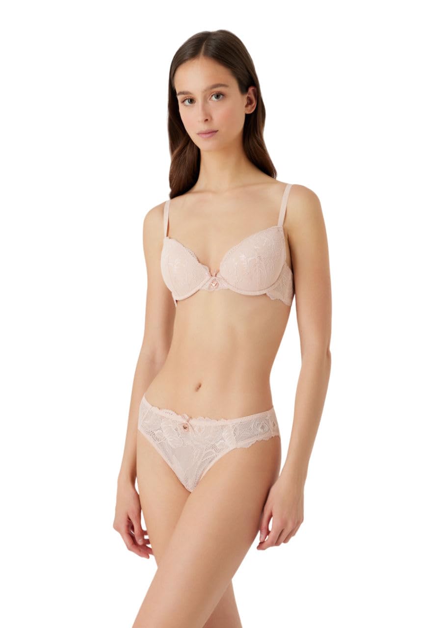 Emporio ArmaniWomen's Eternal Lace Push Up Bra with Removable Pads