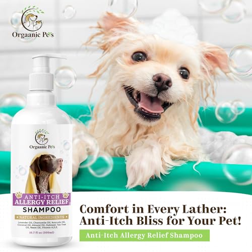 Anti-Itch Dog Shampoo: with 9 Natural Essential Oils and Ingredients – RELIEVES discomfort from Skin Allergies -Moisturizing – Anti-inflammatory – Calming Anti-Itch Dog Shampoo: with 9 Natural Essential Oils and Ingredients – RELIEVES discomfort from Skin Allergies -Moisturizing – Anti-inflammatory – Calming