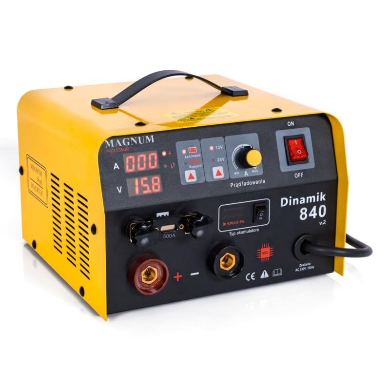 Autobatterie Ladegerät Magnum Dinamik 840 v2 Batterieladegerät – Zuverlässiges Gerät mit Starthilfe für 12V/24V, 120A Schnellladung für Alle Batterietypen Bestschweissen.de