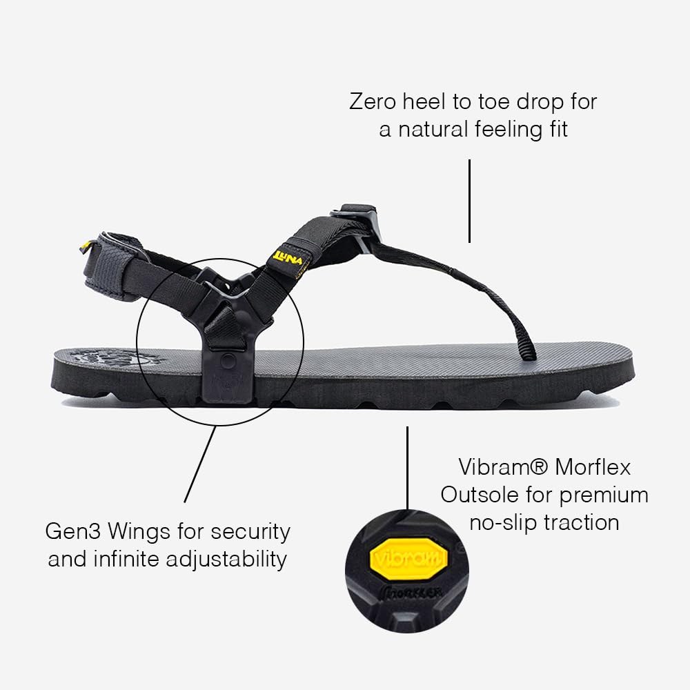 LUNA Sandals MONO Winged Edition | Minimalist Trail Running and Hiking Sandals - Lightweight 5.9 oz Comfortable Barefoot Sandals for Men and Women | Adjustable Fit product thumbnail 3