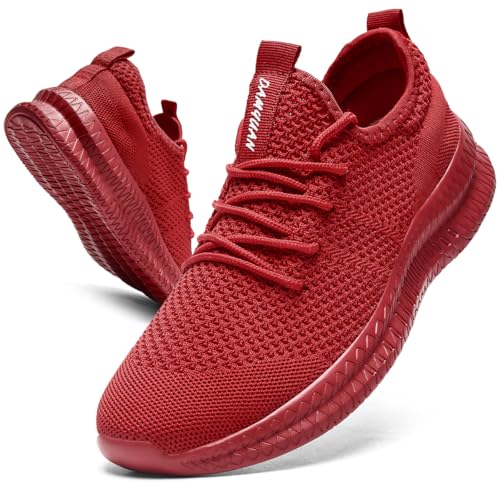 Image of Men Non-Slip Work Shoes Tennis Gym Sneakers Breathable Slip Resistant Lightweight and Comfortable for All-Day Wear Sports and Walking