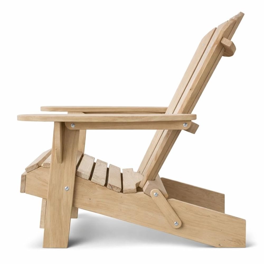 Original Dream-Chairs since 2007 Adirondack Chair Comfort pieghevole in legno massello di rovere come kit sedia da giardino pieghevole resistente alle intemperie per rilassarsi all'aperto carico